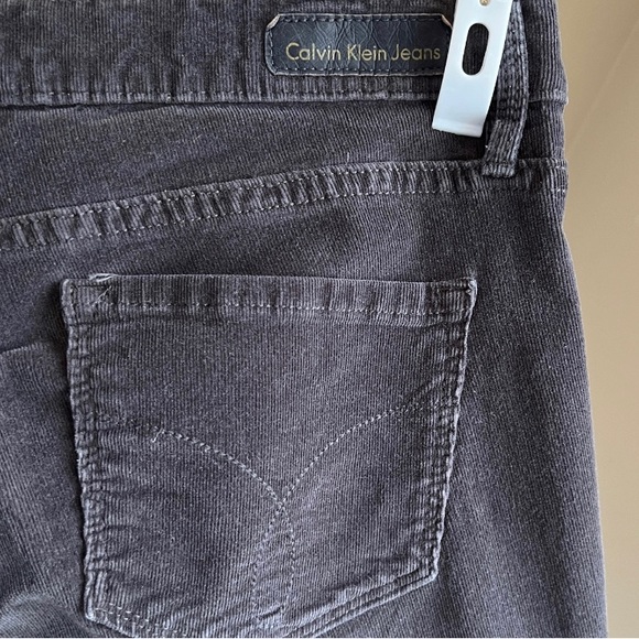 Vintage Calvin Klein Jeans Women’s Grey Corduroy Straight Leg Pants Size 10 EUC - Picture 5 of 7